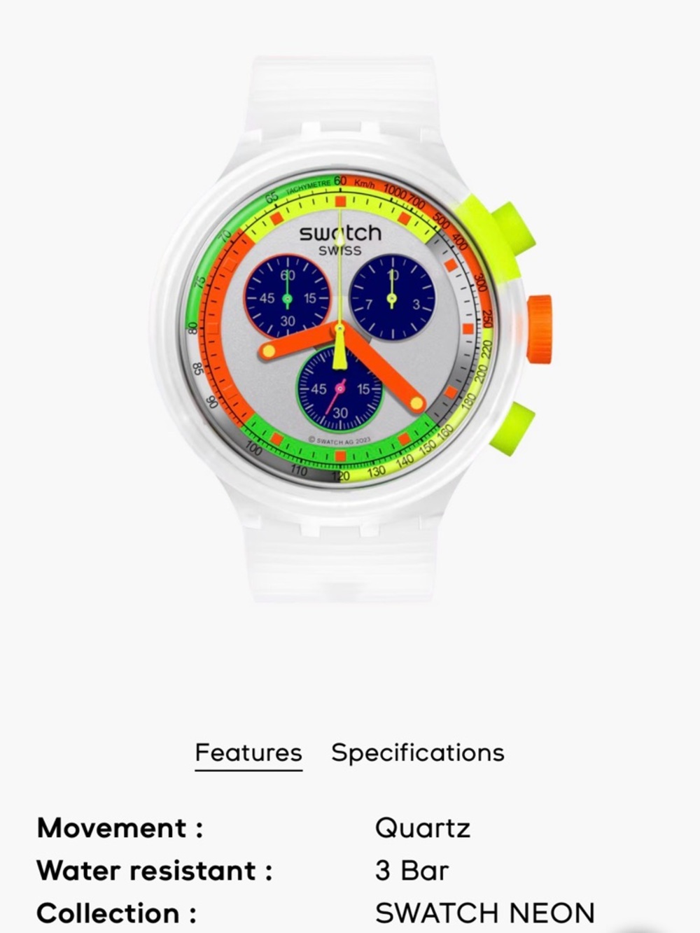 SWATCH Neon Jelly Watch - Unisex - Picture 4 of 5